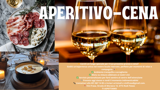 Aperitivo, cene ed eventi su misura a Rodi Fiesso