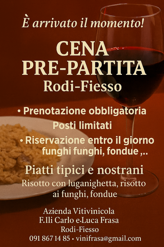 🍷 Cena Pre-Partita a Rodi-Fiesso: tradizione, gusto e passione ticinese