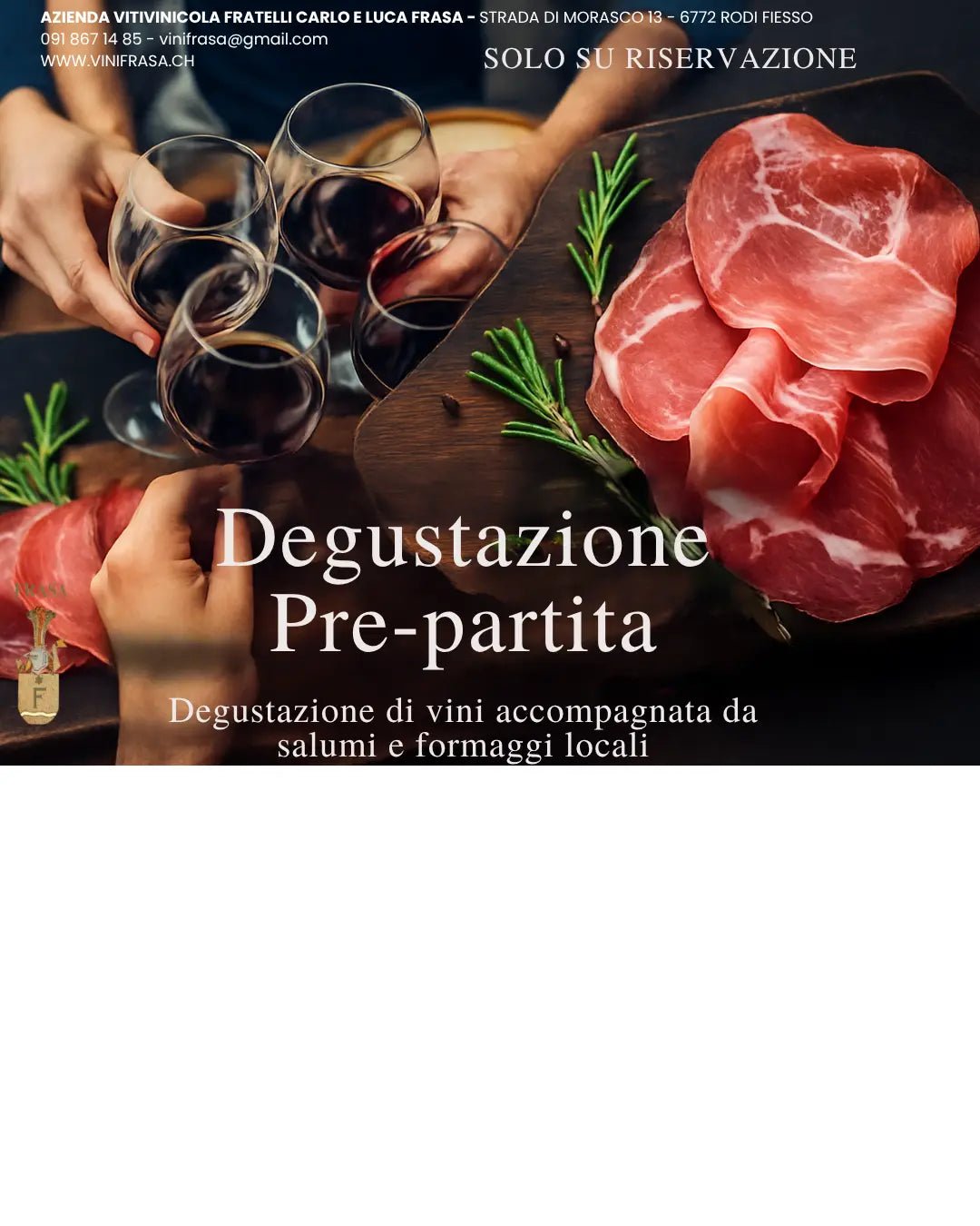 DEGUSTAZIONE PRE PARTITA - Vini Frasa
